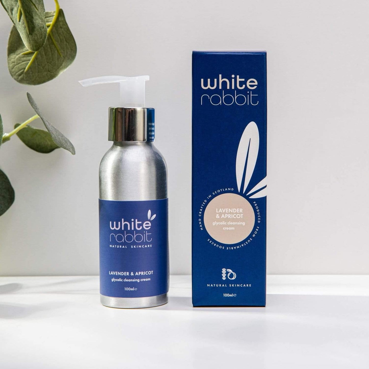 Brightening Lavender & Apricot Glycolic Acid Cream Cleanser - White Rabbit Skin Care