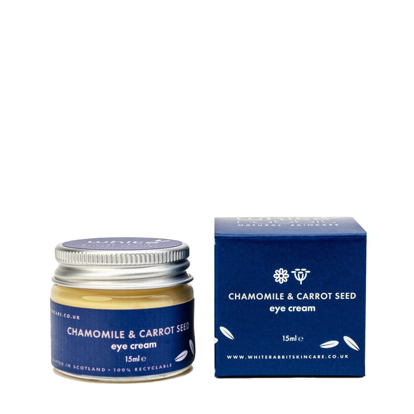 Chamomile and Carrot Seed Rejuvenating Eye Cream - White Rabbit Skin Care