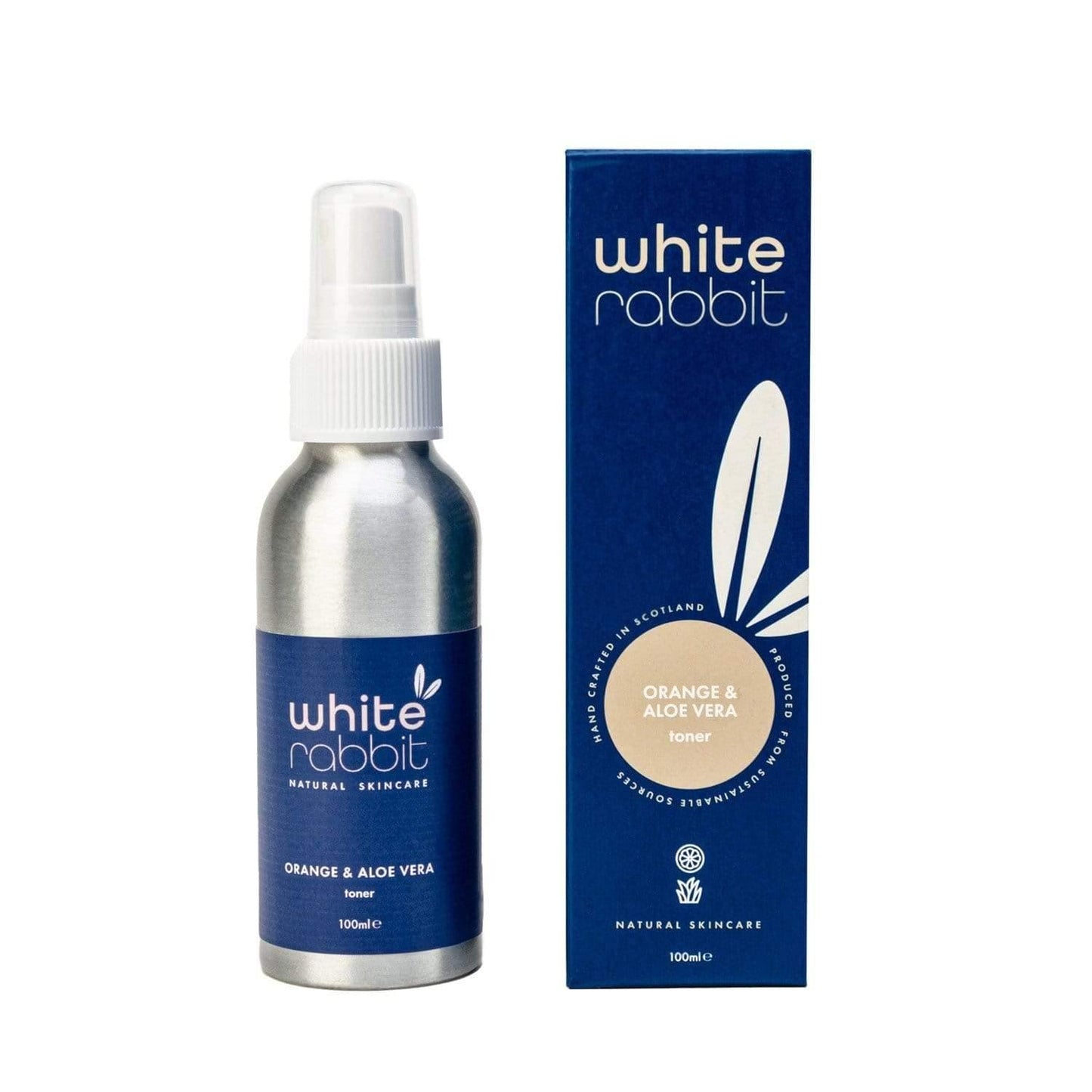 Orange Blossom and Aloe Vera Reviving Skincare Toner - 100ml - White Rabbit Skin Care